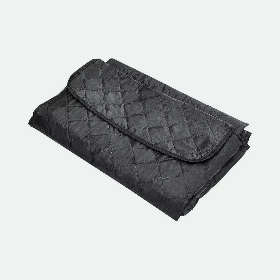 The back seat hammock folded flat for storage